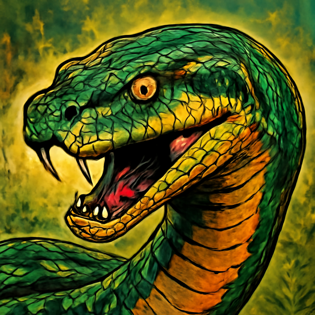 Green Anaconda portrait