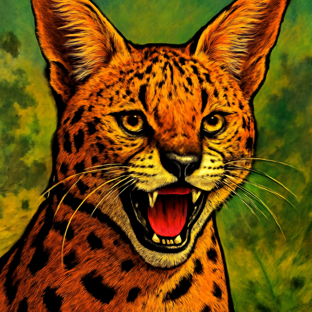 Serval portrait