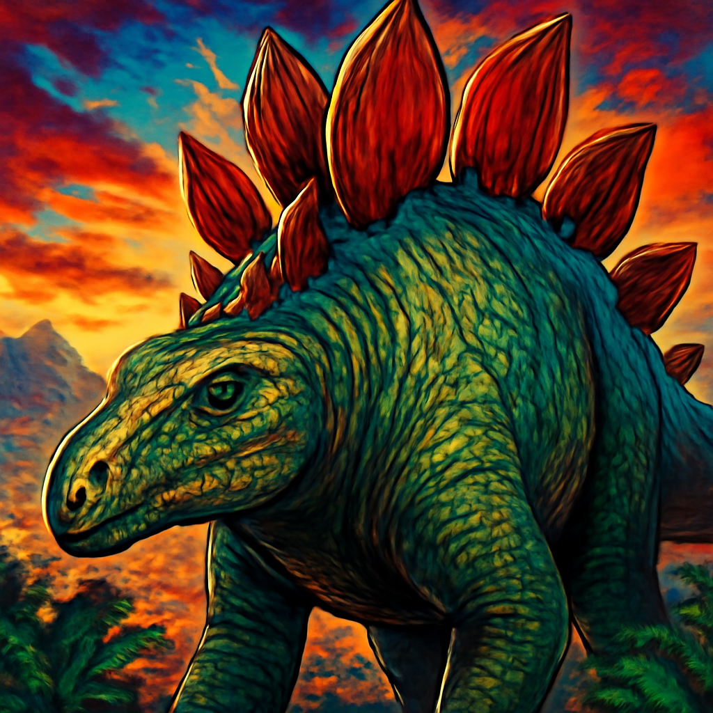 Stegosaurus portrait