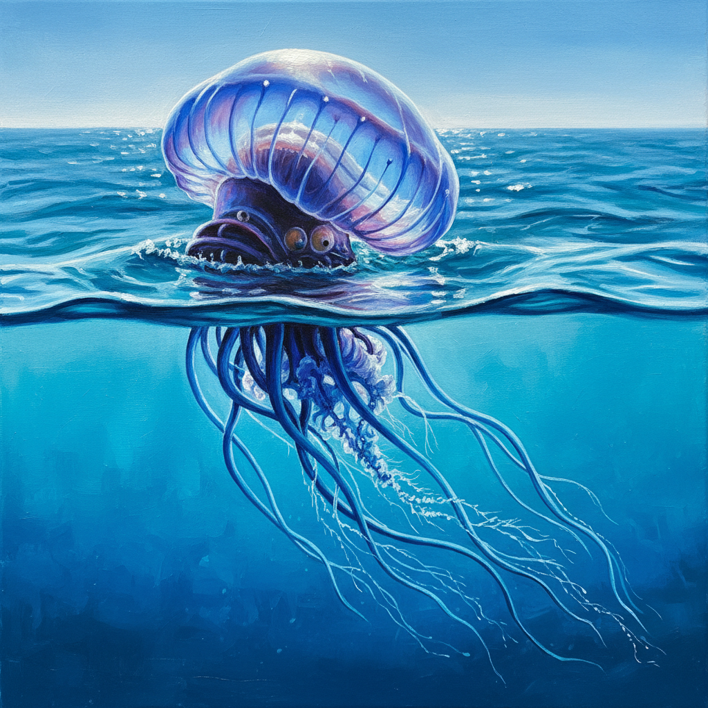 Portuguese Man o' War portrait