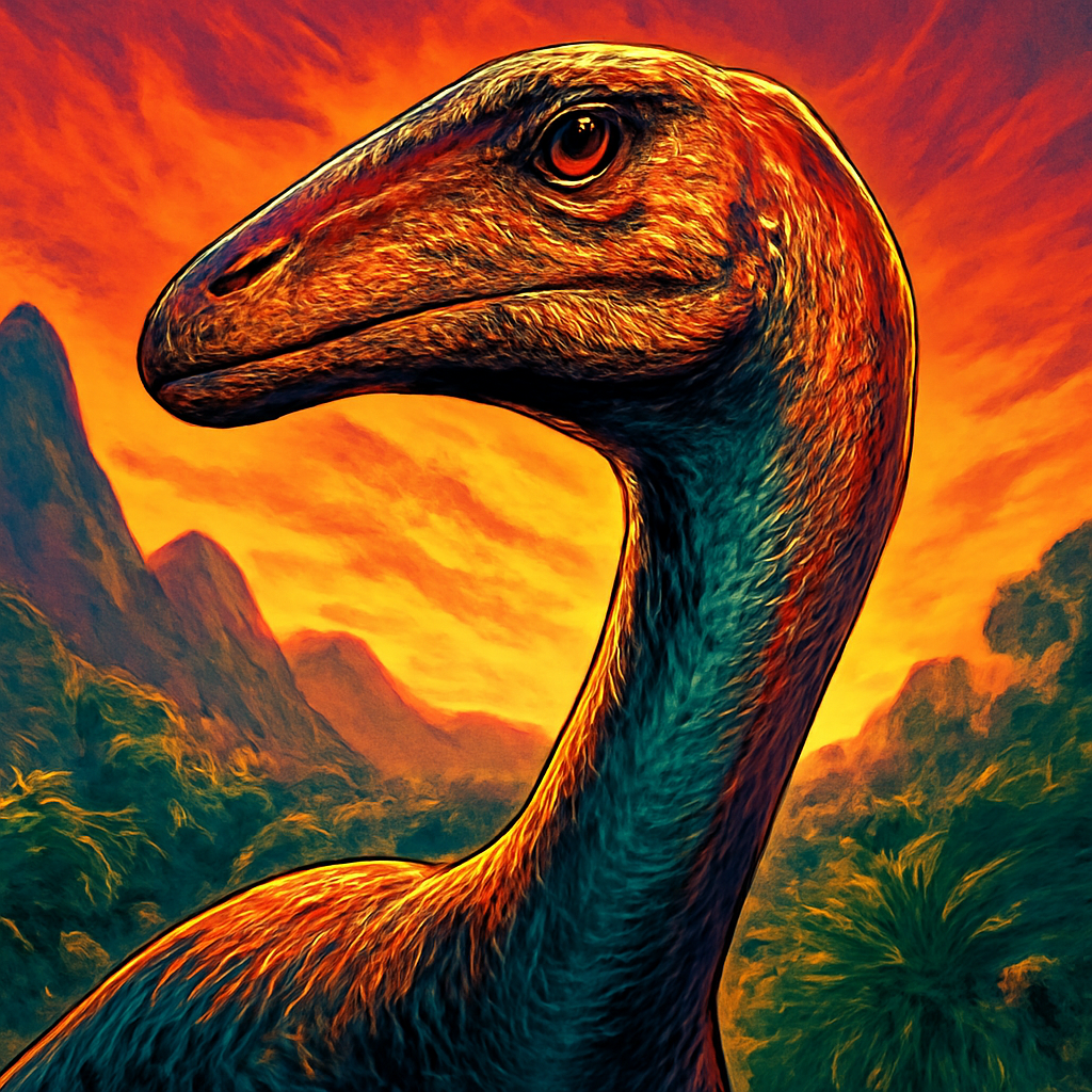 Gallimimus portrait