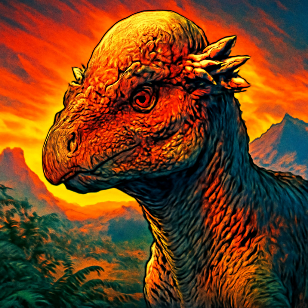 Pachycephalosaurus portrait