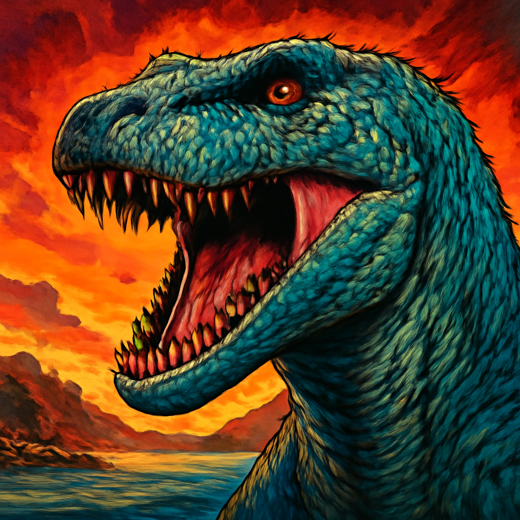 Mosasaurus portrait
