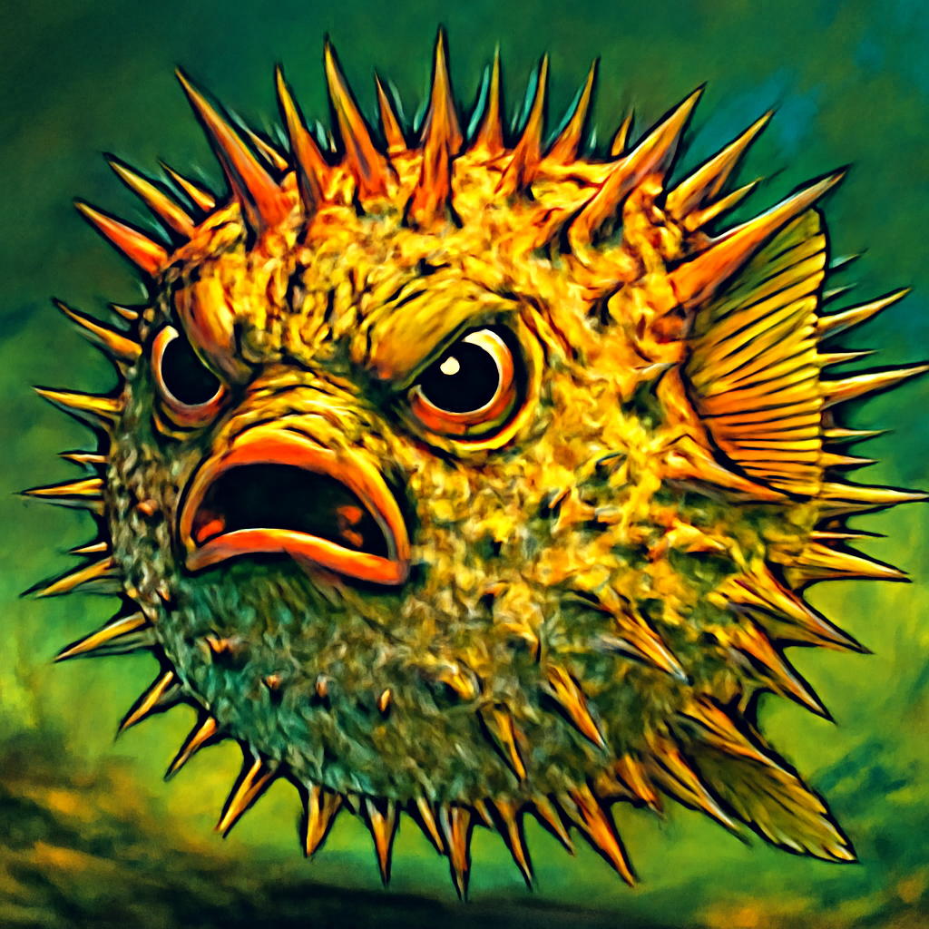 Pufferfish portrait