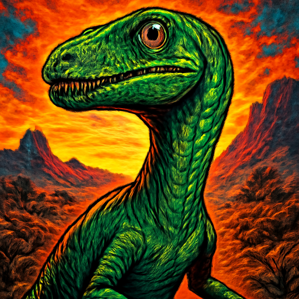 Compsognathus portrait
