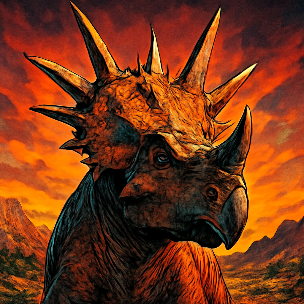 Styracosaurus portrait