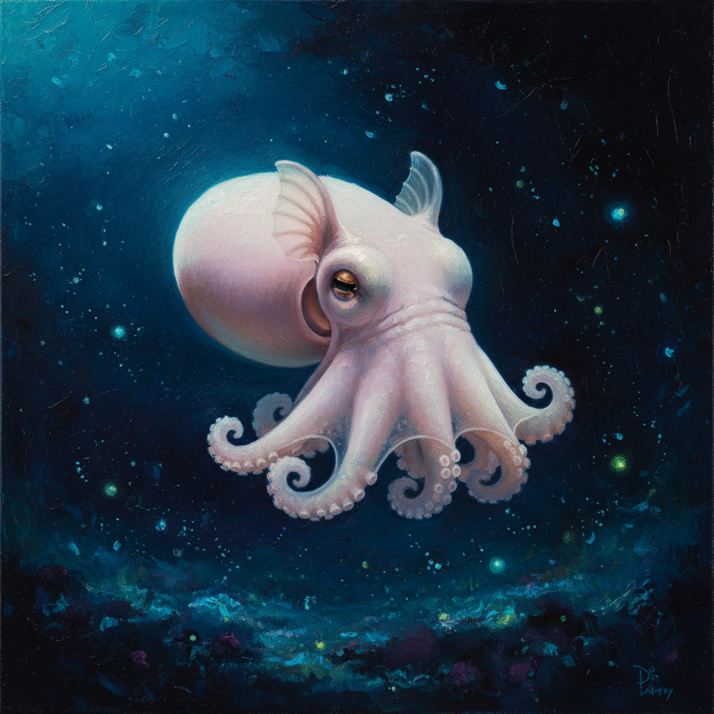 Dumbo Octopus portrait
