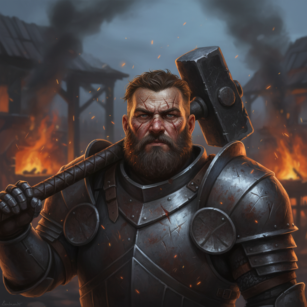Anvil-Knight Borric portrait