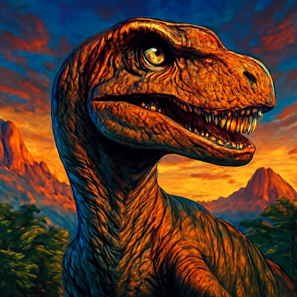 Velociraptor portrait