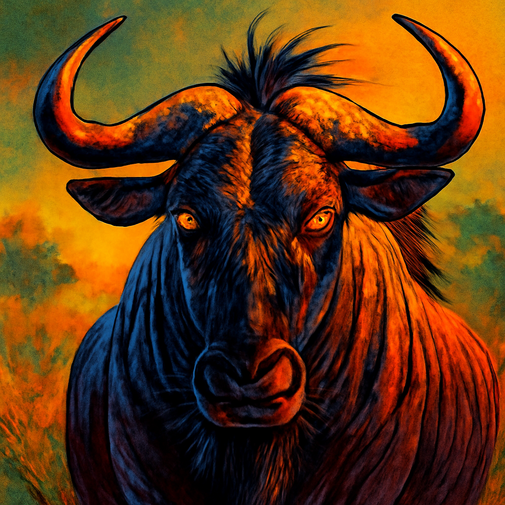 Wildebeest portrait