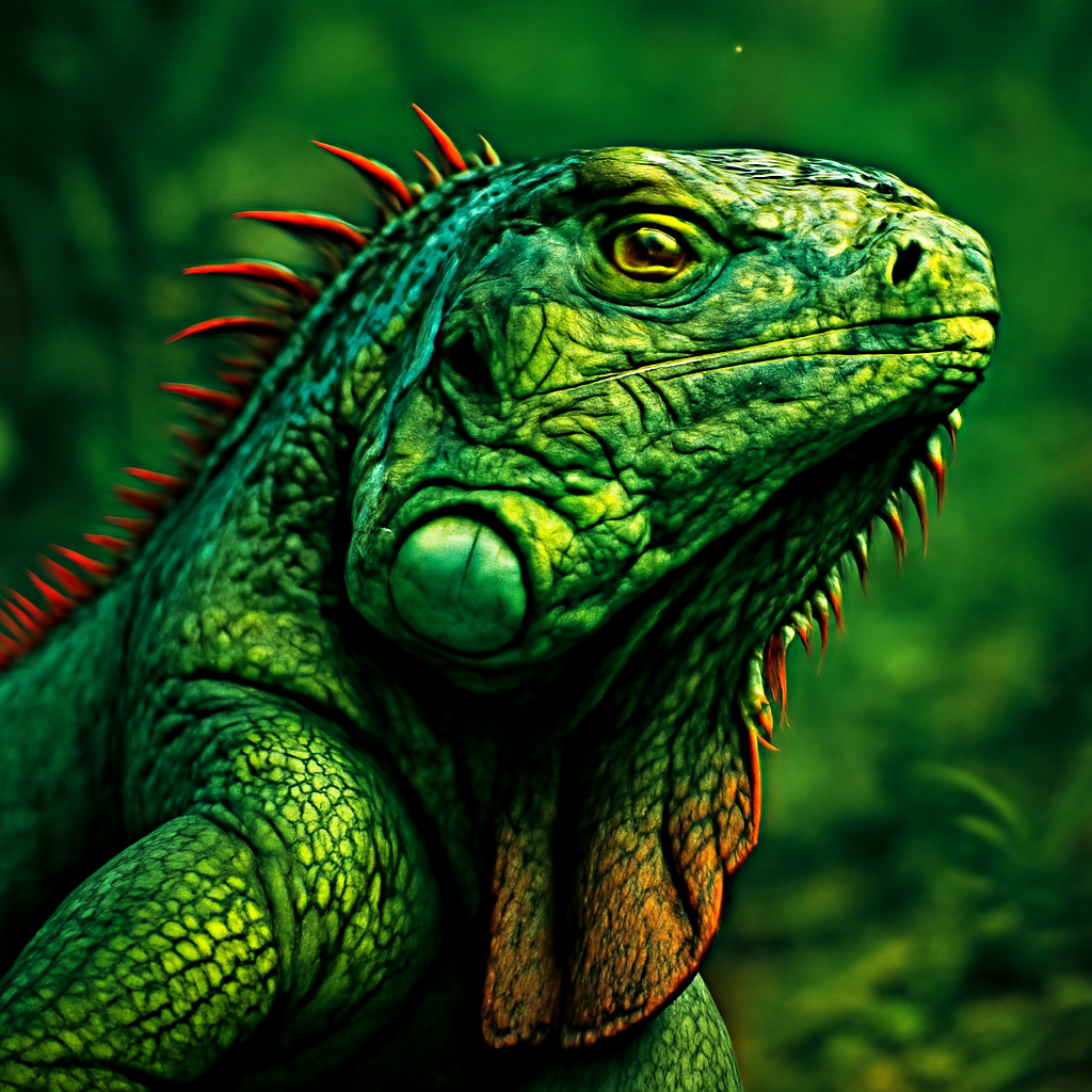 Green Iguana portrait