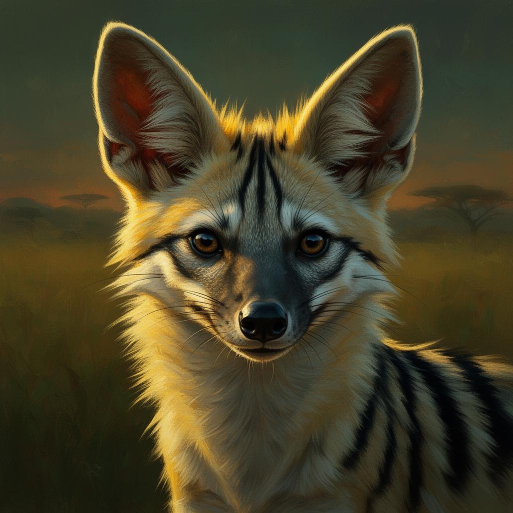 Aardwolf portrait
