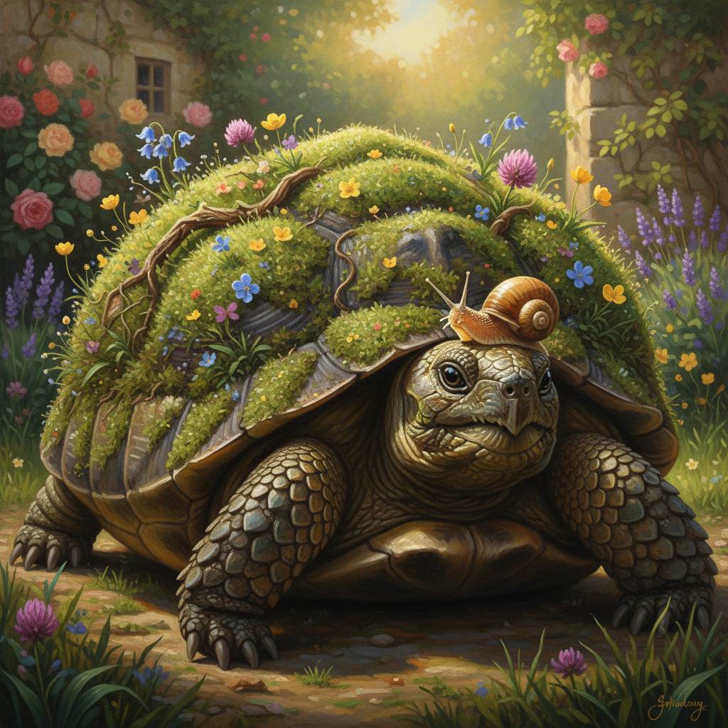 Mossback Tortoise portrait