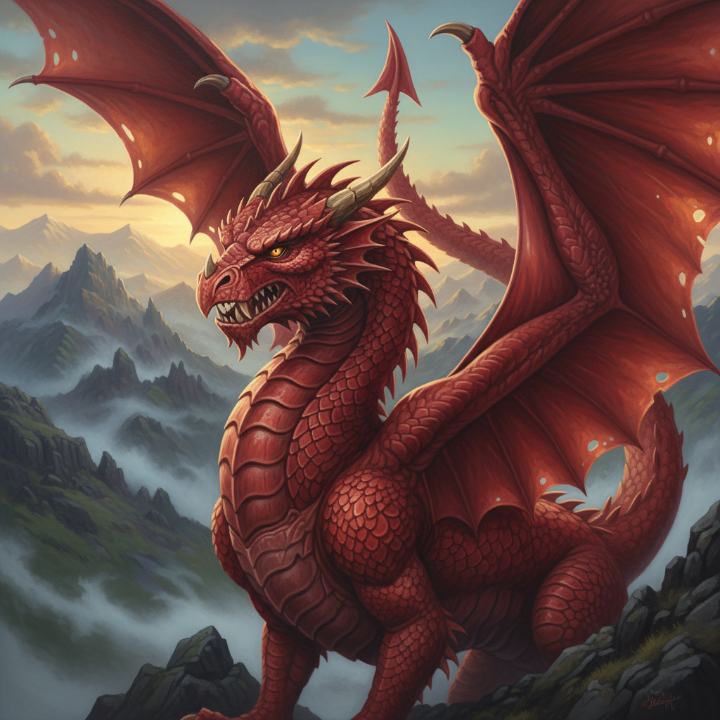 Y Ddraig Goch portrait