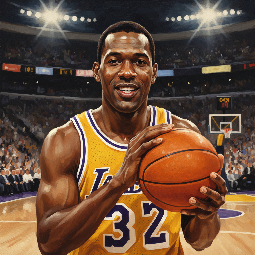 Magic Johnson portrait