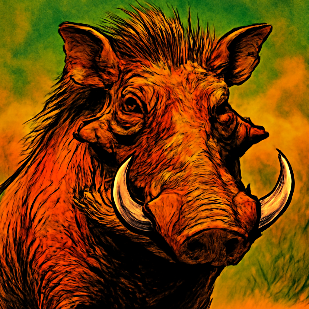 Warthog portrait