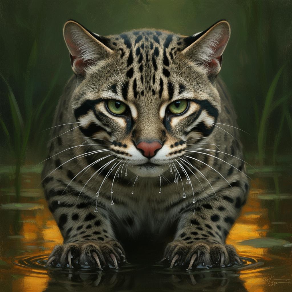 Fishing Cat portrait